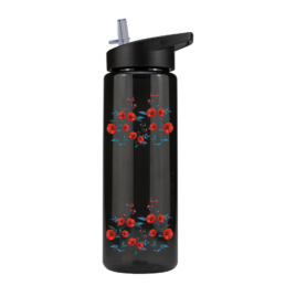 Personalised Poppy Coloured Bottle