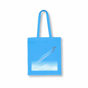 Red Hawk Coloured Cotton Tote Bag