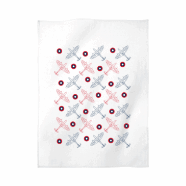 Personalised Spitfire and Roundel Tea Towel