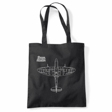 Personalised RAF Spitfire Cotton Tote Bag