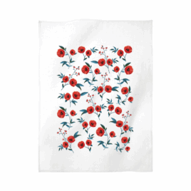 Poppy Print Tea Towel